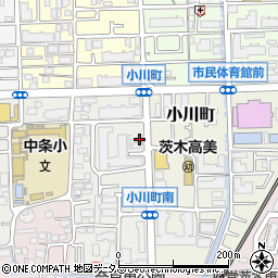 大阪府茨木市新中条町8-16周辺の地図