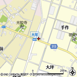 愛知県西尾市一色町大塚西相丸49周辺の地図