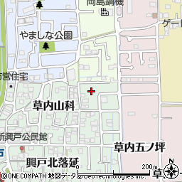 京都府京田辺市草内山科50-7周辺の地図