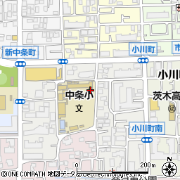 茨木市立　中条小学校周辺の地図