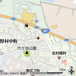 大阪府枚方市野村中町20-20周辺の地図