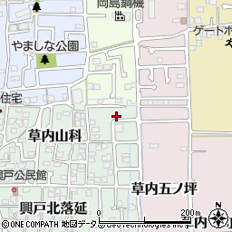京都府京田辺市草内山科52周辺の地図