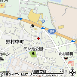 大阪府枚方市野村中町23周辺の地図