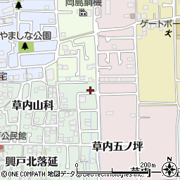 京都府京田辺市草内山科54-7周辺の地図