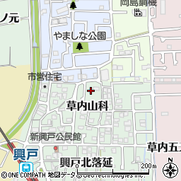 京都府京田辺市草内山科32周辺の地図