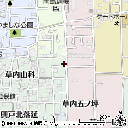 京都府京田辺市草内山科54-4周辺の地図