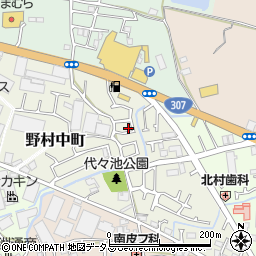 大阪府枚方市野村中町14-21周辺の地図
