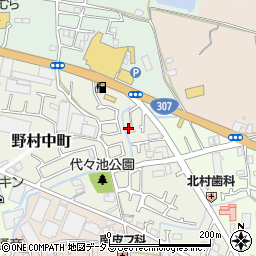 大阪府枚方市野村中町20-5周辺の地図