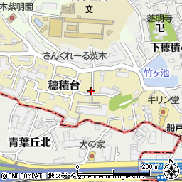 大阪府茨木市穂積台周辺の地図