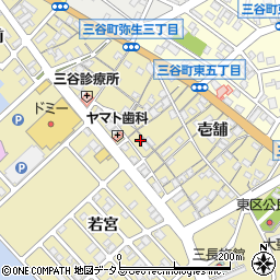 愛知県蒲郡市三谷町東前38-1周辺の地図