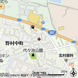 大阪府枚方市野村中町23-8周辺の地図