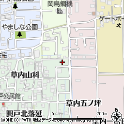 京都府京田辺市草内山科53周辺の地図