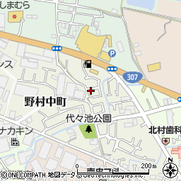 大阪府枚方市野村中町14-16周辺の地図