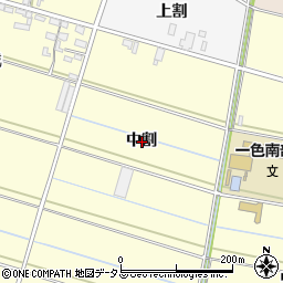愛知県西尾市一色町中外沢中割周辺の地図