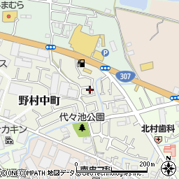 大阪府枚方市野村中町14-18周辺の地図