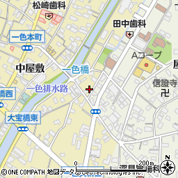 愛知県西尾市一色町一色伊那跨100周辺の地図