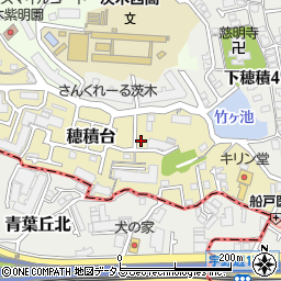 大阪府茨木市穂積台5-23周辺の地図