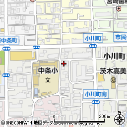 大阪府茨木市新中条町8-43周辺の地図