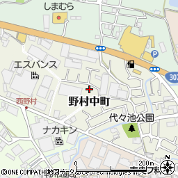 大阪府枚方市野村中町8-2周辺の地図