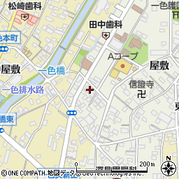 日本経済新聞　三河・一色販売所周辺の地図