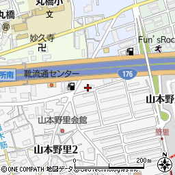 ファミリーマート宝塚山本野里店周辺の地図