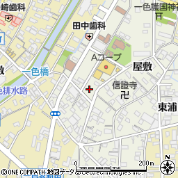 愛知県西尾市一色町前野周辺の地図