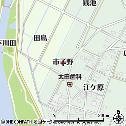 愛知県西尾市吉良町富田市子野周辺の地図