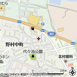大阪府枚方市野村中町23-9周辺の地図
