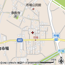 兵庫県たつの市揖保川町市場436周辺の地図