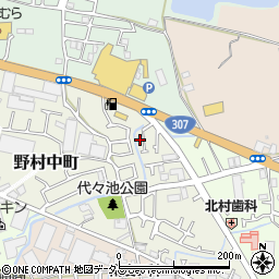 大阪府枚方市野村中町20-3周辺の地図