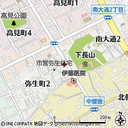 愛知県豊川市弥生町周辺の地図