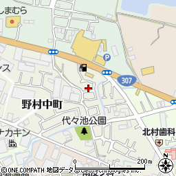 大阪府枚方市野村中町14-12周辺の地図