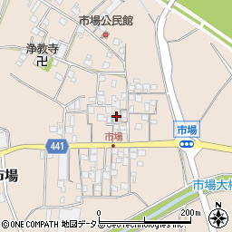 兵庫県たつの市揖保川町市場447周辺の地図