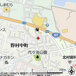 大阪府枚方市野村中町14-13周辺の地図