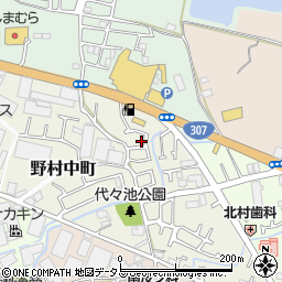 大阪府枚方市野村中町14-10周辺の地図