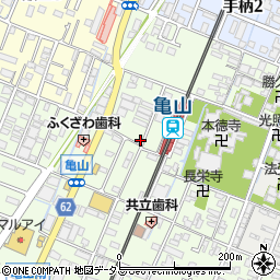 兵庫県姫路市亀山195周辺の地図
