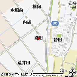 愛知県豊川市瀬木町鎌田周辺の地図