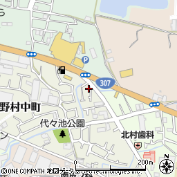 大阪府枚方市野村中町20-17周辺の地図