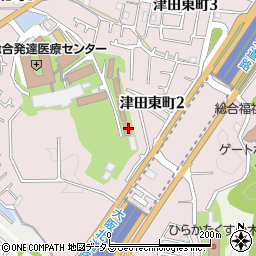 大阪府枚方市津田東町周辺の地図
