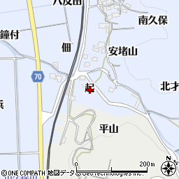 京都府綴喜郡井手町多賀起周辺の地図
