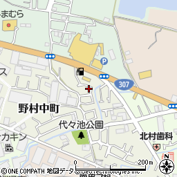 大阪府枚方市野村中町14-8周辺の地図