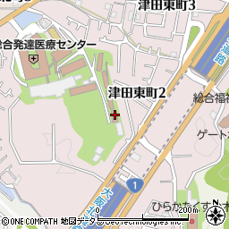 大阪府枚方市津田東町周辺の地図