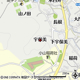 愛知県蒲郡市金平町宇保美周辺の地図