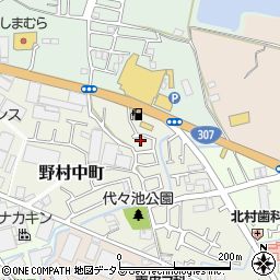 大阪府枚方市野村中町14-6周辺の地図