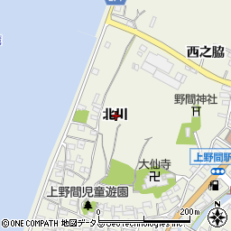 愛知県知多郡美浜町上野間北川周辺の地図