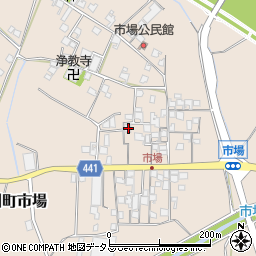 兵庫県たつの市揖保川町市場425周辺の地図
