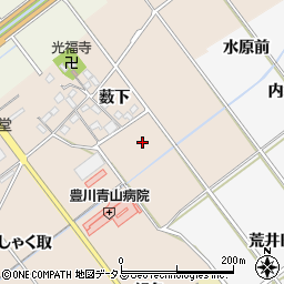 愛知県豊川市西島町周辺の地図