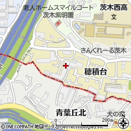 大阪府茨木市穂積台9周辺の地図