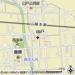 兵庫県姫路市勝原区山戸227周辺の地図