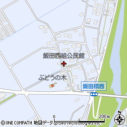飯田西組公民館周辺の地図